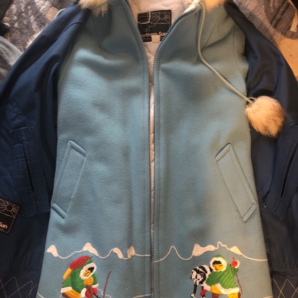 “Dog Sledding Coat “ Vintage 70’s Inuit Blue Coat and Shell - Picture 13 of 14